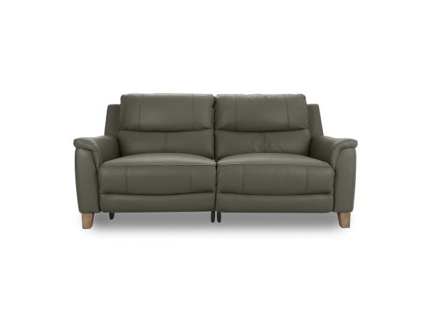 Columbia 3 seater (double power recliners) - type 40/S - Select your leather colour: Oslo 40/02 Grey 87206