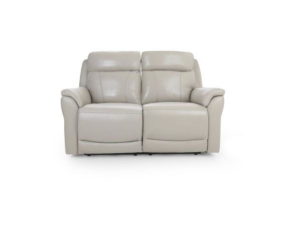 Marple 2 seater (power recliners, lumber + headrest) - type 60/S Leather - Leather colour: Montana 60/23 Lead Grey 69156