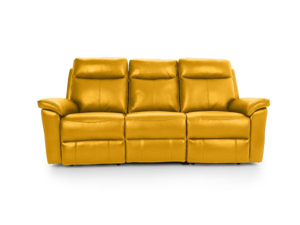Regatta 3 seater (double power recliners + headrests) - type 35/leather look