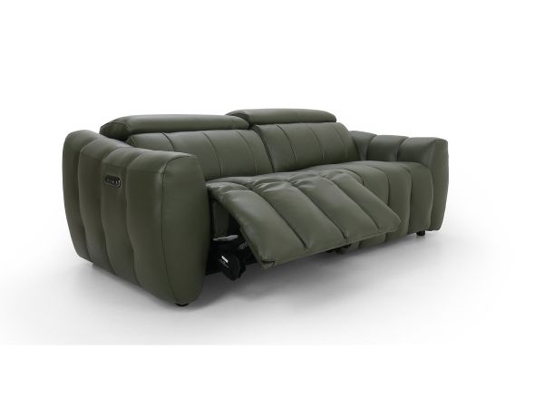 Donato 3 seater (double power recliners + headrests) - type 40/S leather