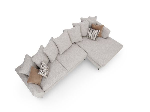 Leon Large chaise sofa (rhf chaise ) (pillow back) - type C
