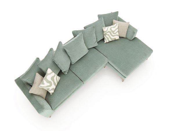 Leon Large chaise sofa (rhf chaise ) (pillow back) - type C