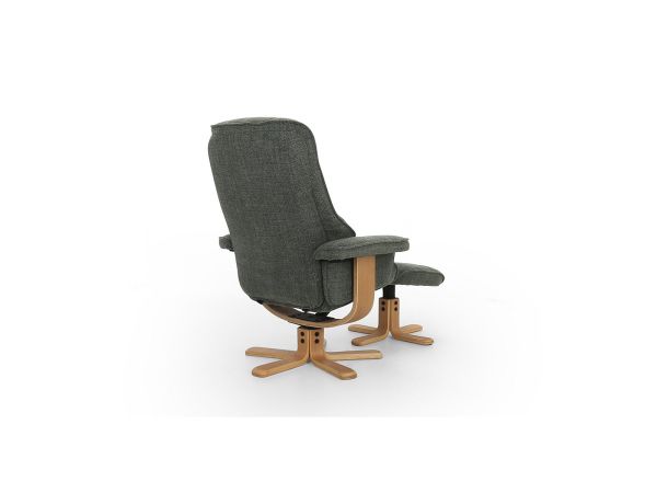Montie Swivel recliner with stool