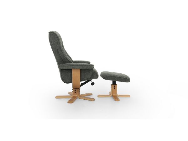 Montie Swivel recliner with stool