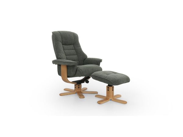 Montie Swivel recliner with stool