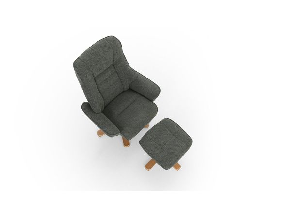 Montie Swivel recliner with stool