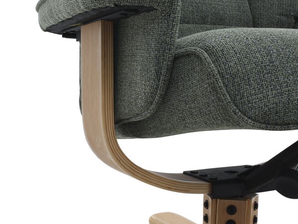 Montie Swivel recliner with stool