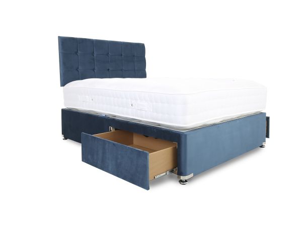 Wool Supreme 1000 Super king 4 drawer platform top divan set with Cuba headboard