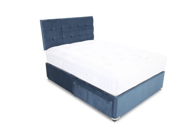 Wool Supreme 1000 Super king 4 drawer platform top divan set with Cuba headboard