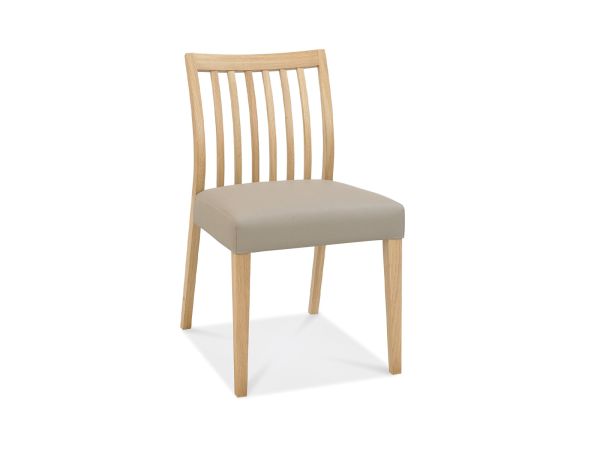 Cape Low slat back chair (grey bonded leather)