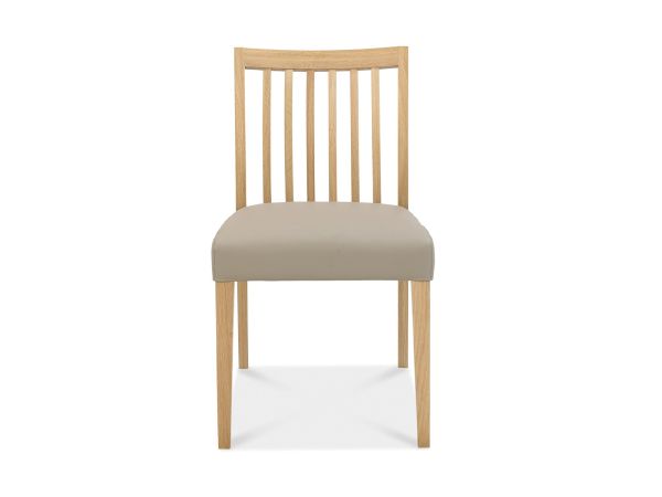 Cape Low slat back chair (grey bonded leather)