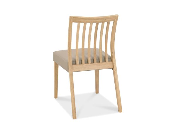 Cape Low slat back chair (grey bonded leather)
