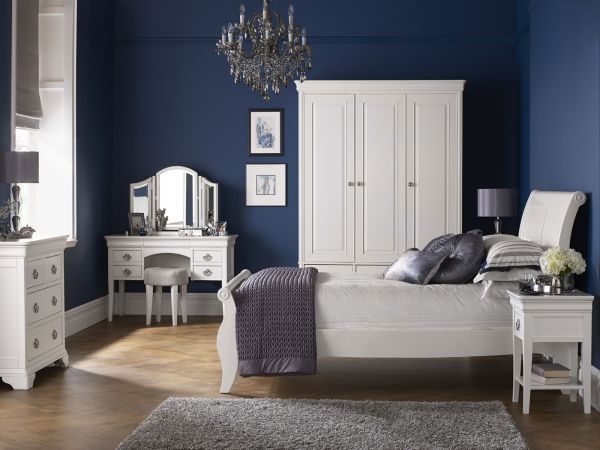 Kent Bedroom (White) Double bedstead