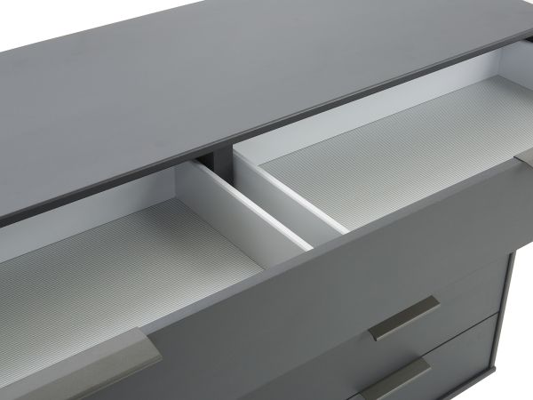 Denver Chest of drawers (141cm) 5 drawers Graphite