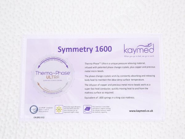 Symmetry 1600 Single firm edge divan set Standard Fabric