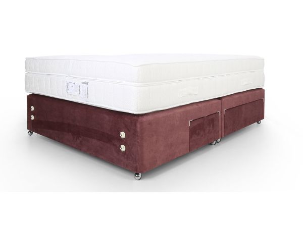 Symmetry 2500 Single firm edge 2 drawer divan set Standard Fabric