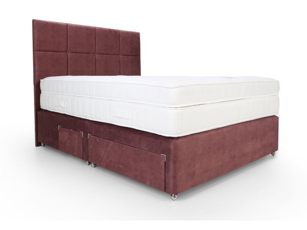 Symmetry 2500 Single firm edge 2 drawer divan set Standard Fabric