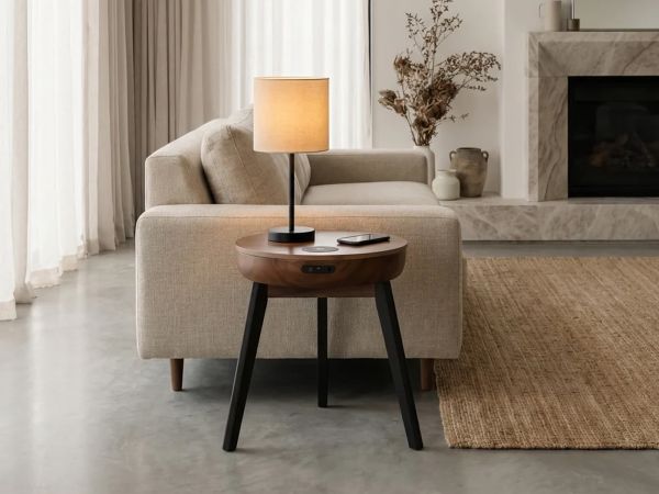 Apple Smart lamp table (Walnut)