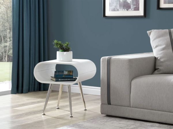 Anais Lamp table (White/Chrome)