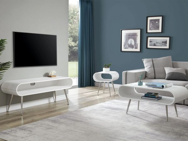 Anais Lamp table (White/Chrome)