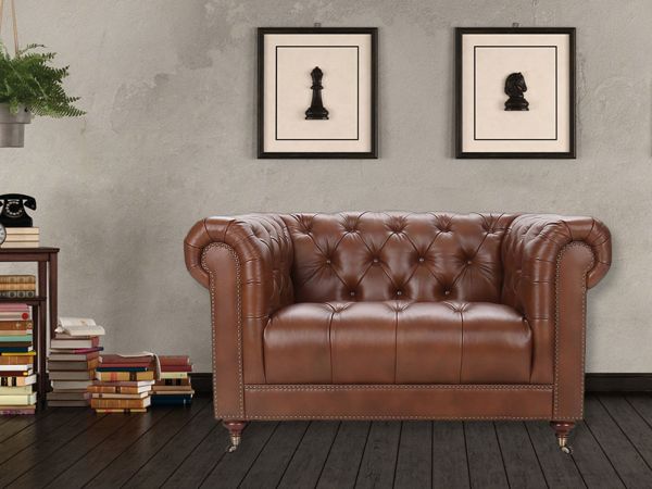 Bamburgh Snuggler sofa - type Special Leather
