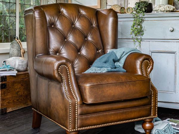 Bamburgh Wing chair - type Special Leather
