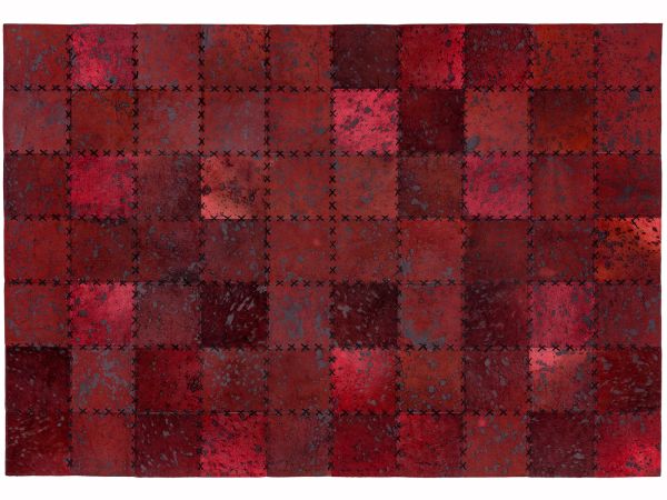 Xylo 120x170cm Cowhide Red Cross Stitch