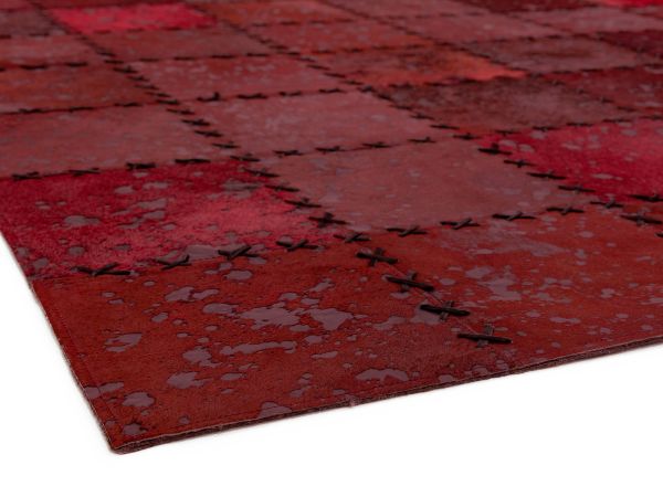 Xylo 120x170cm Cowhide Red Cross Stitch