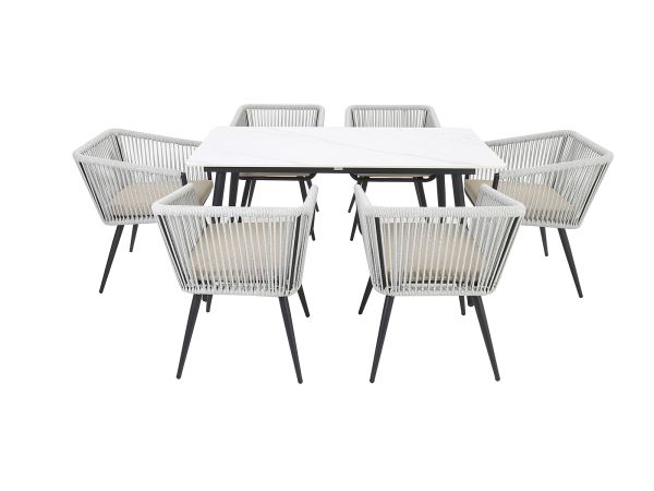 Olbia 6 seat outdoor dining set