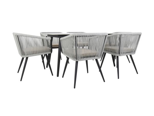 Olbia 6 seat outdoor dining set