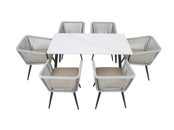 Olbia 6 seat outdoor dining set