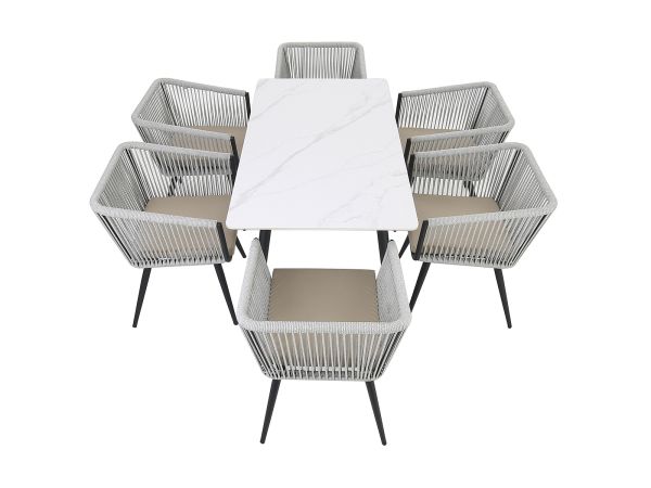 Olbia 6 seat outdoor dining set