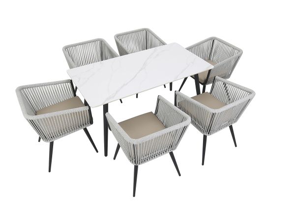 Olbia 6 seat outdoor dining set