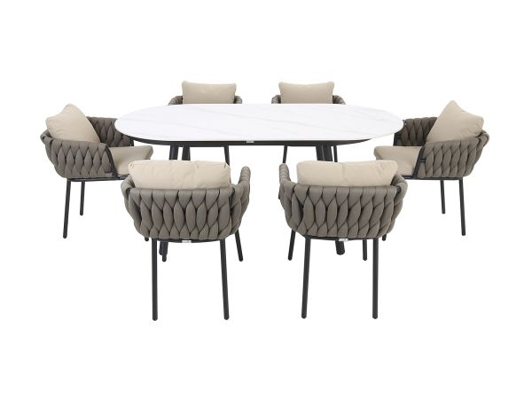 Vila 6 seat outdoor dining set
