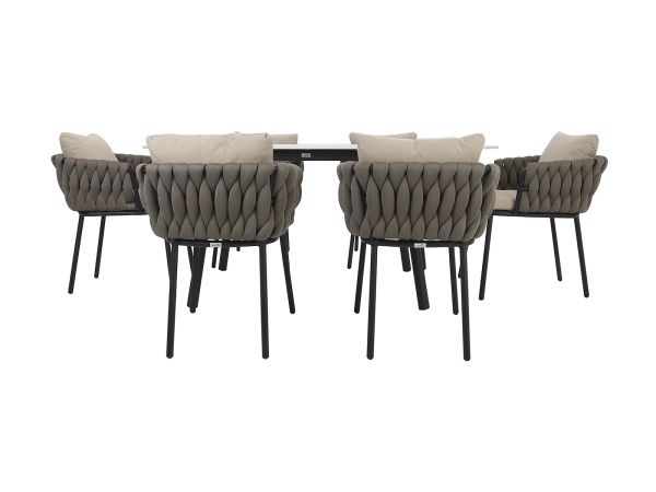 Vila 6 seat outdoor dining set