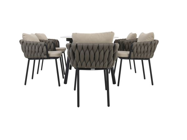 Vila 6 seat outdoor dining set