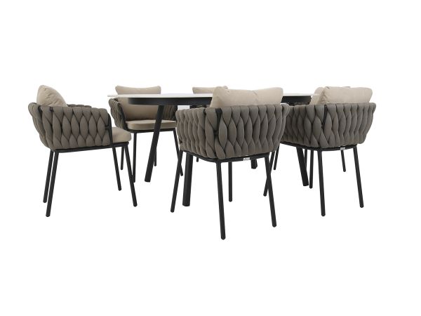 Vila 6 seat outdoor dining set