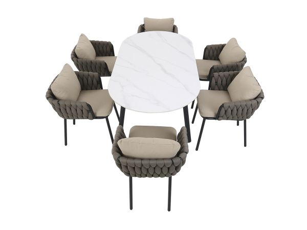 Vila 6 seat outdoor dining set