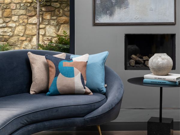 Mid Century 45 x 45cm scatter (Blue)