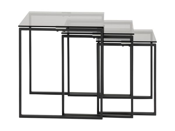 Ariel (black/smoked glass) Nest of tables