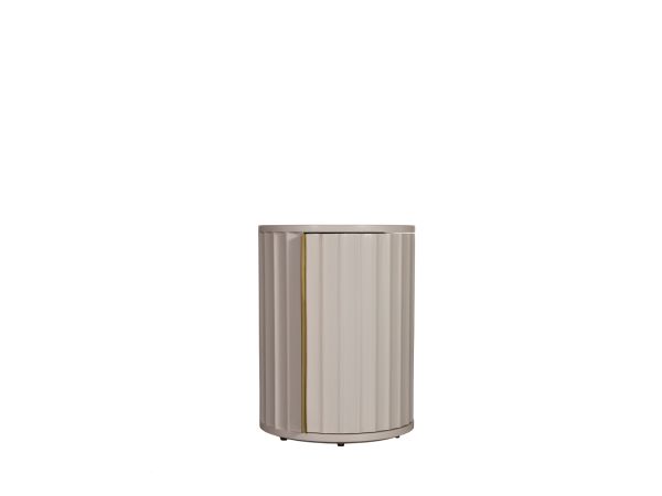 Lilian Bedside (right) (grey and brass)