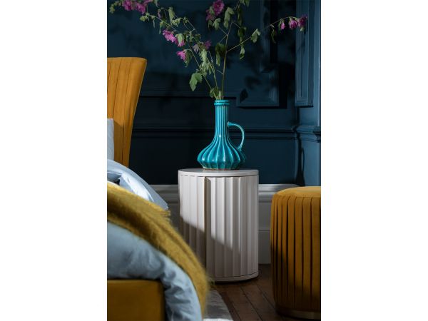 Lilian Bedside (right) (grey and brass)