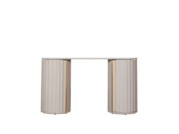 Lilian Dressing table (grey and brass)