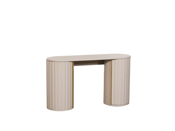 Lilian Dressing table (grey and brass)