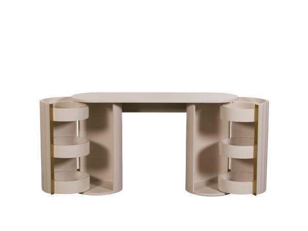 Lilian Dressing table (grey and brass)