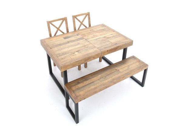 Weston Dining Table + 2 chairs + bench