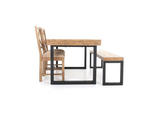 Weston Dining Table + 2 chairs + bench