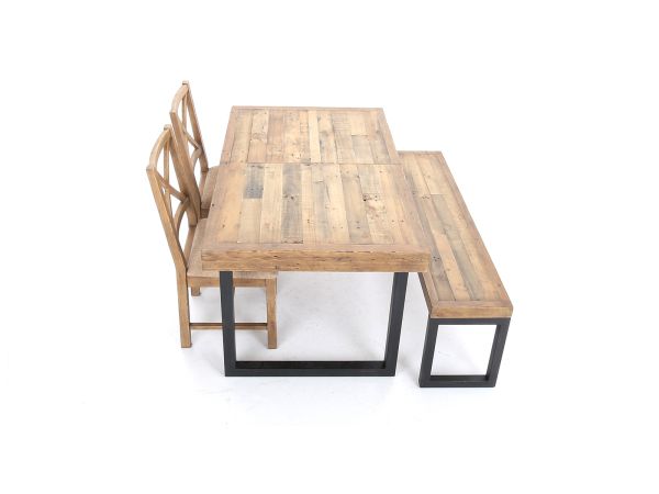 Weston Dining Table + 2 chairs + bench