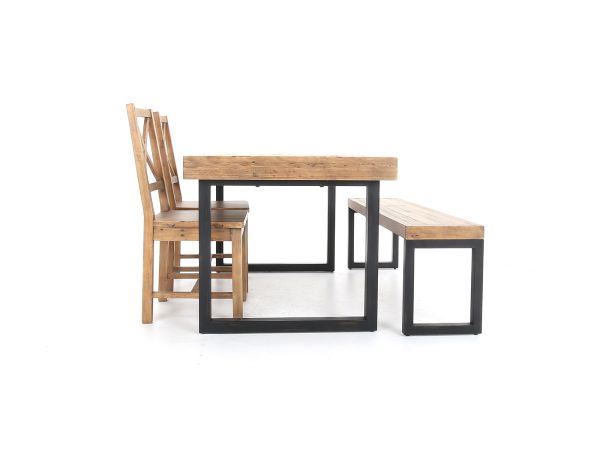Weston Dining Table + 2 chairs + bench