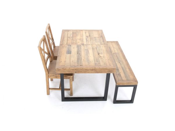 Weston Dining Table + 2 chairs + bench